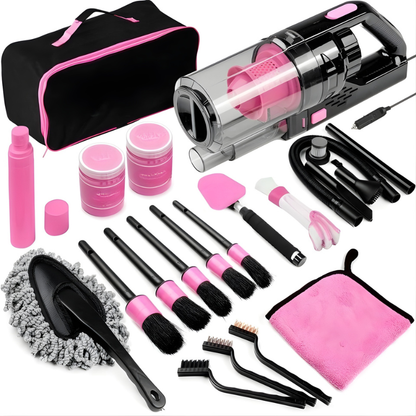 17-Piece Complete Car Interior Detailing Kit