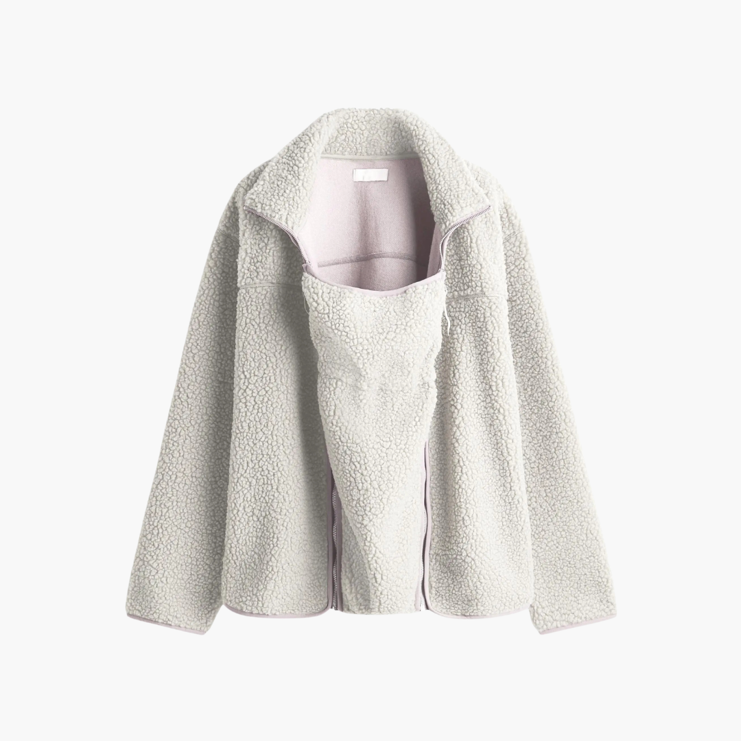 Women Long-sleeve Zippered Fleece Jacket with Pocket