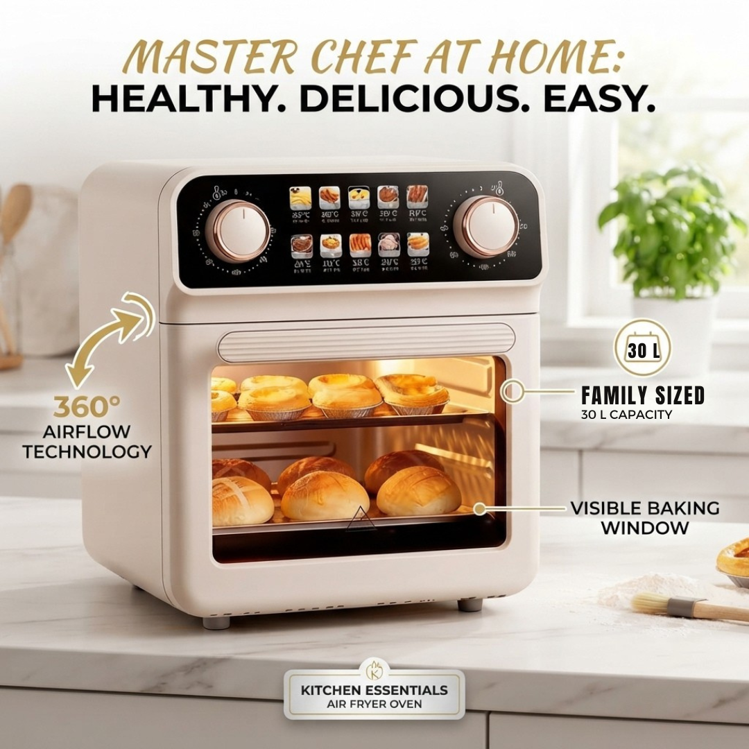 6-in-1 Air Fryer Oven & Electric Toaster—The Ultimate All-In-One Appliance