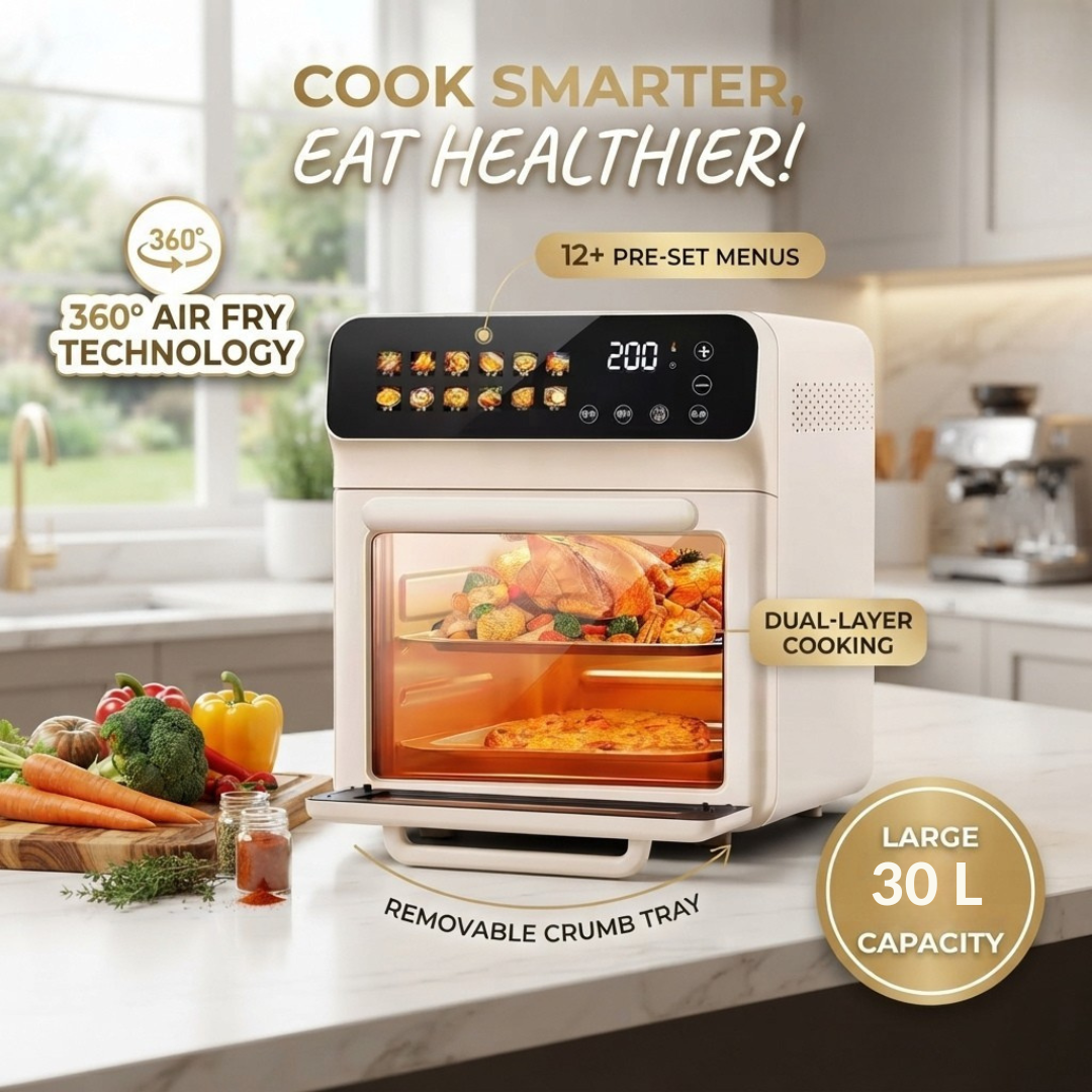 6-in-1 Air Fryer Oven & Electric Toaster—The Ultimate All-In-One Appliance
