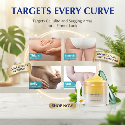 Skin Tightening Cellulite Massage Cream for Body with Cryogold (7.05oz/200G)