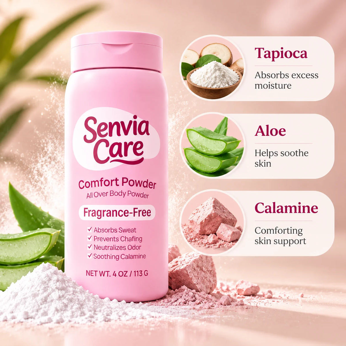 SenviaCare® Silk Comfort Powder