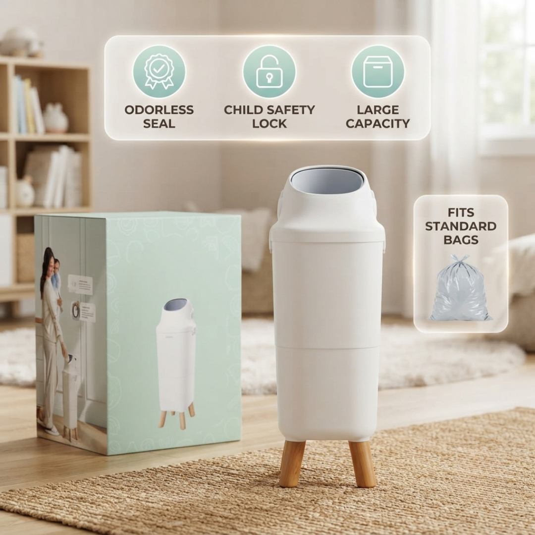Diaper Pail – Odor-Locking Waste Disposal for the Modern Nursery