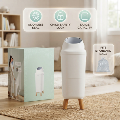Diaper Pail – Odor-Locking Waste Disposal for the Modern Nursery