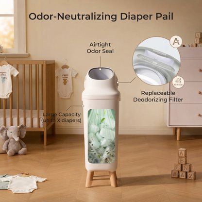 Diaper Pail – Odor-Locking Waste Disposal for the Modern Nursery