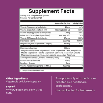 Magnesium Complex for Women | 20-in-1 Wellness Formula