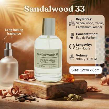 Sandal Wood 33 Unisex Eau de Toilette – 90ml/3.0 fl.oz