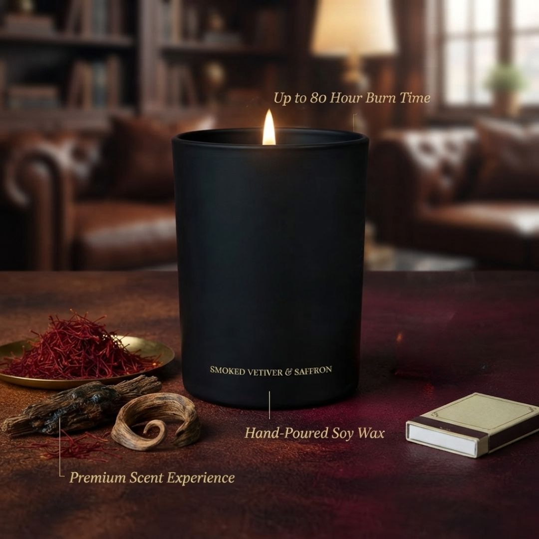 Smoked Vetiver & Saffron Aphrodisiac Candle