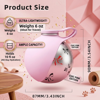Stainless Steel 2-in-1 pet water bottle
