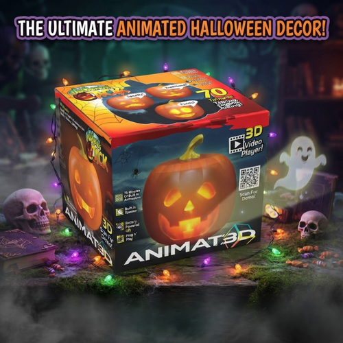 The Talking Animated Pumpkin with Built-In Projector & Speaker Box