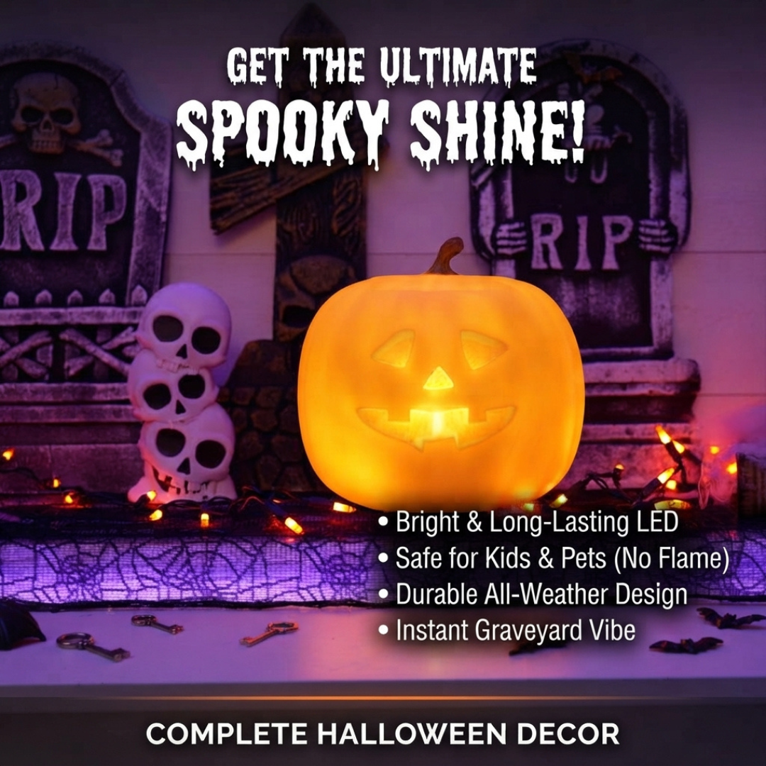 The Talking Animated Pumpkin with Built-In Projector & Speaker Box