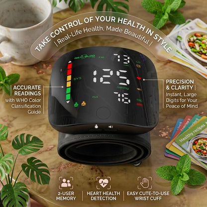 Smart Rechargeable Wrist Blood Pressure Monitor