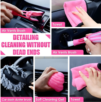 17-Piece Complete Car Interior Detailing Kit