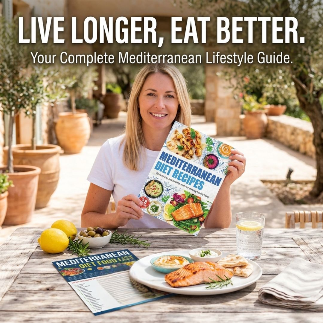 Mediterranean Diet Quick-Reference Chart & Recipe Bundle (3-Pack)