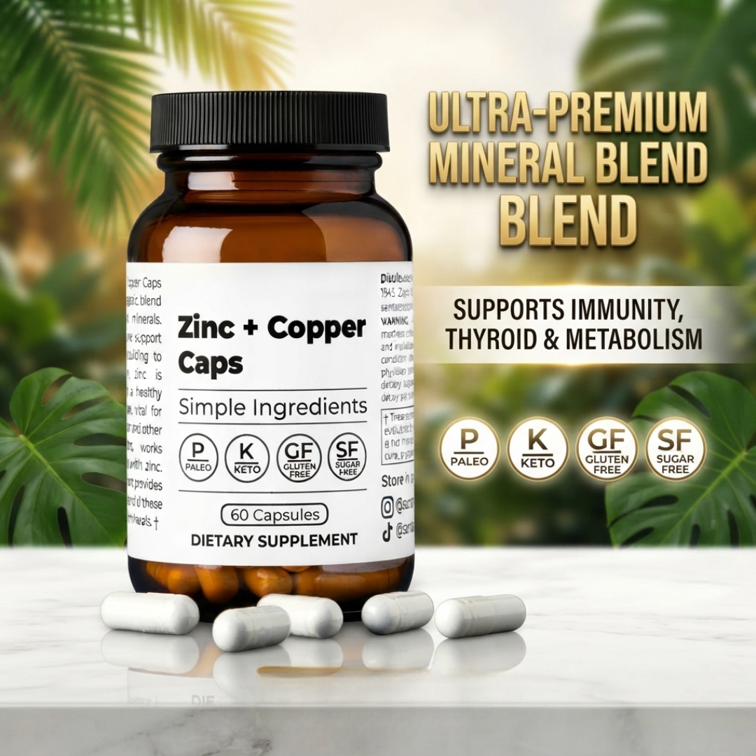 Zinc & Copper Mineral Supplement- 60 Capsules