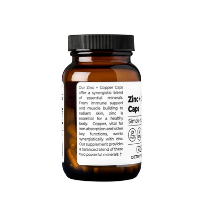 Zinc & Copper Mineral Supplement- 60 Capsules
